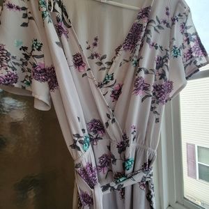 Purple Floral Jumpsuit/Dress
